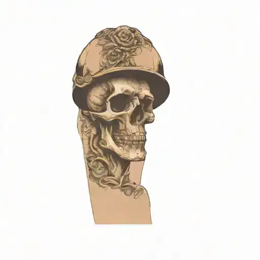 A Skull With A Hat