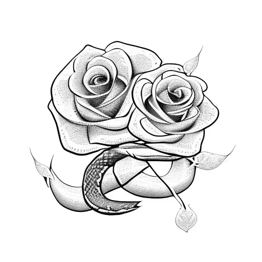 Snake With Roses