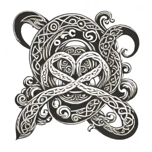 Infinity Symbol With Stoic Theme