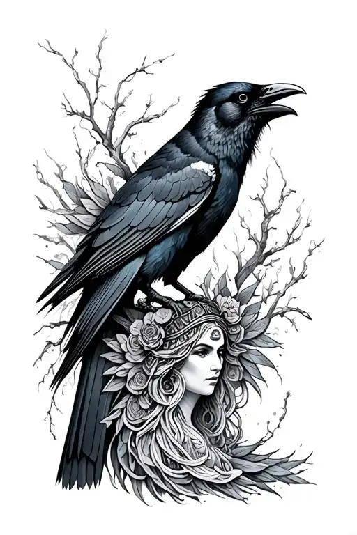 Black Crow And Elemental Goddess