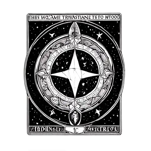 Tarot Card Featuring Alchemy Transmutation Circle