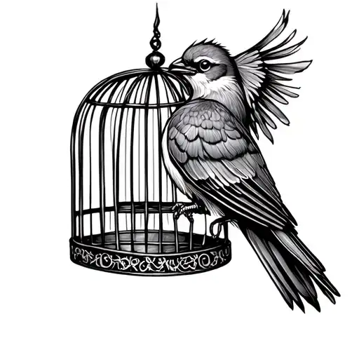 Bird In An Open Cage