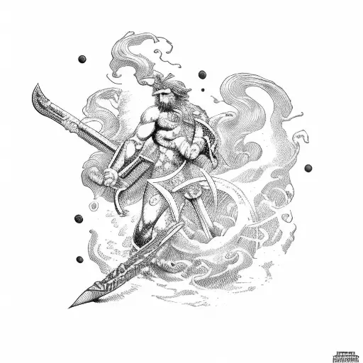 Neptune With A Sword