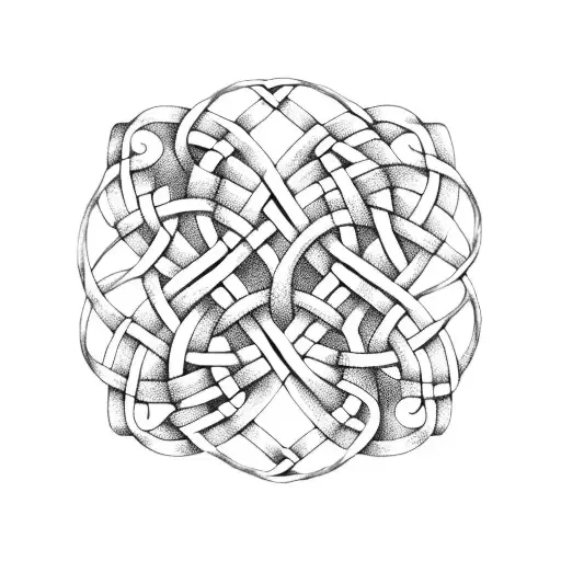 Celtic Sisters Knot Intertwined With A Heart Symbolizing Sisterly Love