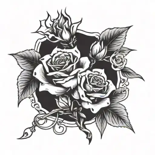 Bone Hand Hold A Rose