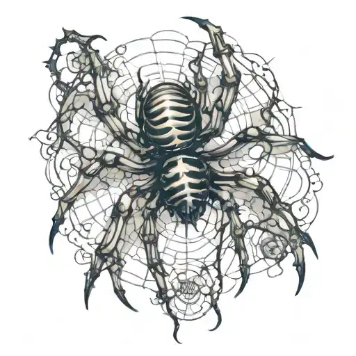 Skeleton Of A Spider Which Could Be A Main Villain In A Movie