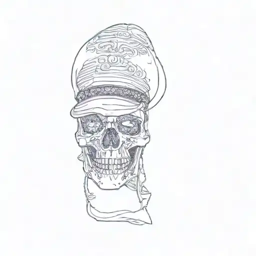 A Skull With A Hat