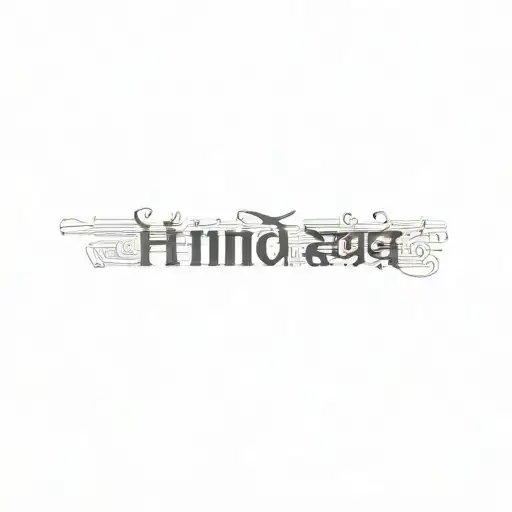 The Word Hindi Written On A Black Background