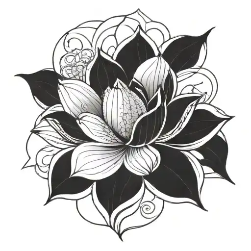 An Intricate Lotus Flower Design Symbolizing Spiritual Growth And Enlightenment