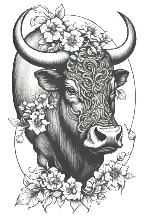 Taurus Bull And May Birth Flowers