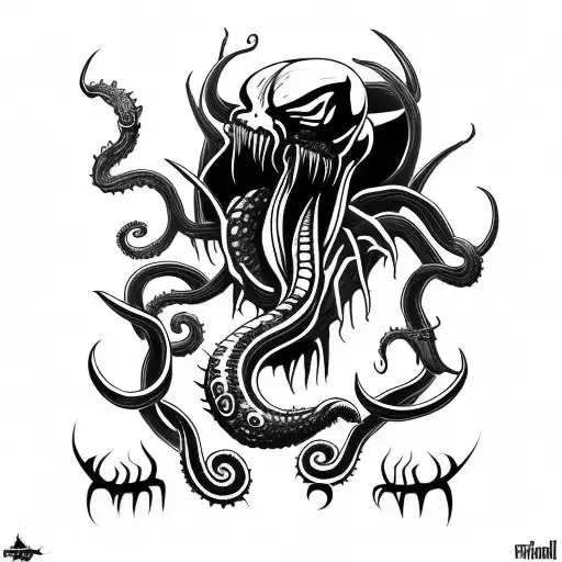 Axe Inspired By Venom And Cthulhu