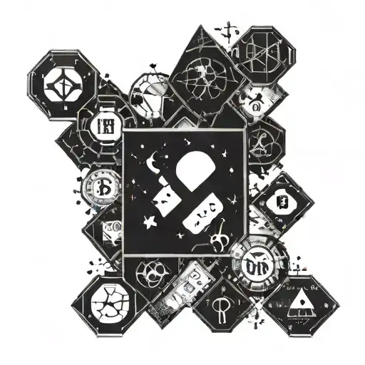 A Constellation Tattoo Of Virgo Made Up Of Road Signs And Travel Symbols