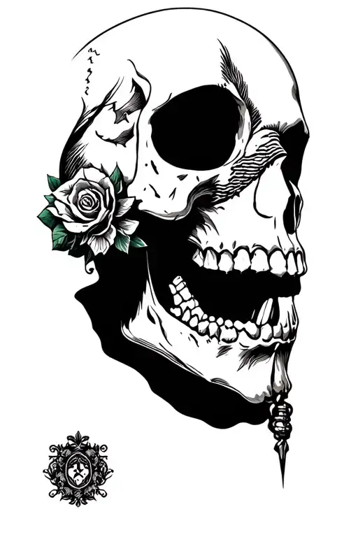 Make -Up Of Death In A Skull Pirate Style