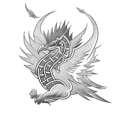 Minimalist Thunder Bird Aztec