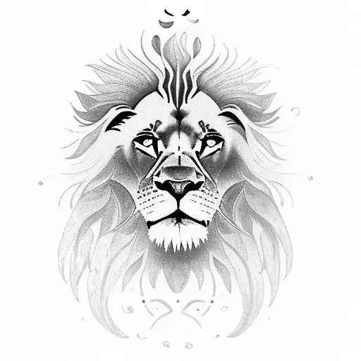 A Majestic Lion Surrounded By Lush Jungle Foliage