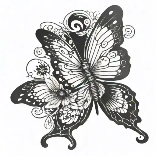 Butterfly With Semicolon As The Body And The Wings Are A Neda Plant