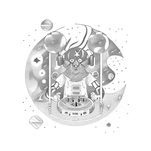 A Cosmic Dj Mixing The Elements Of Rave Music And Star Gazing