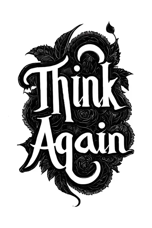 Think Again Calligraphy
