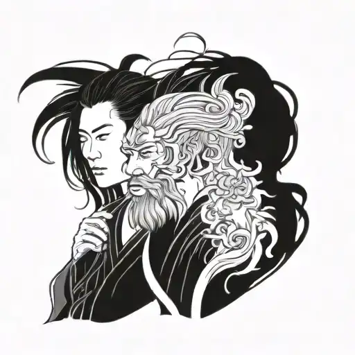 Patrons Chinese With Young Men With Long Hair