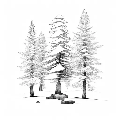 Pine Tree Mountain Landscape