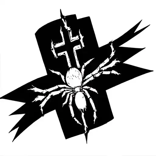 Spider And Cross And Bolt Striking