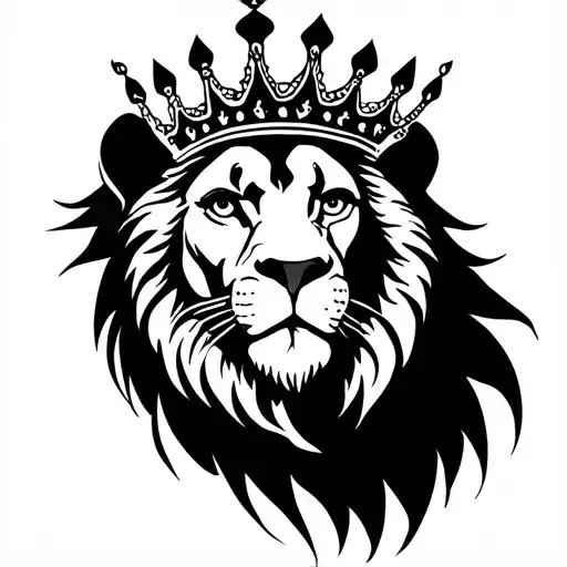 Lion Face With A Crown