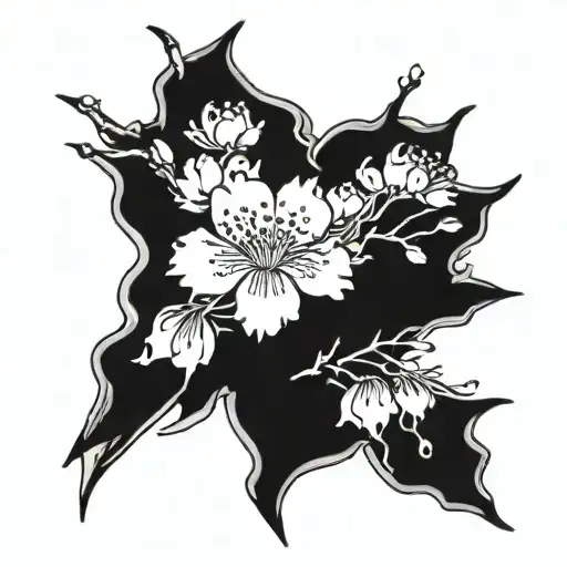 Patrons Chinese With Cherry Blossoms And Blood