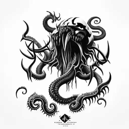 Sharp Big Blade Axe Inspired By Venom And Cthulhu