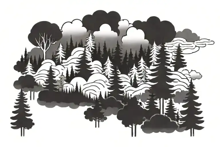 Forest Cloud Background