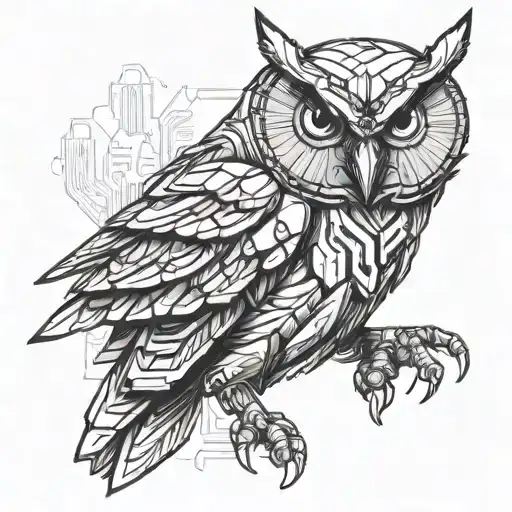 A Futuristic Cyberpunk Owl Character Inspired By The Video Game Apex Legends