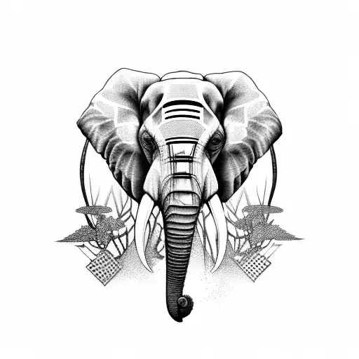 Elephant With African Continent