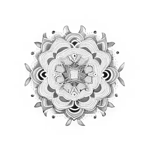 A Reggae-inspired Mandala With Intricate Floral Patterns