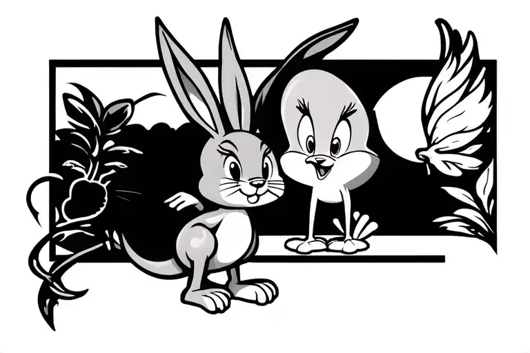 Bugs Bunny And Tweety Bird