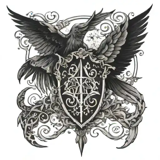 A Mystical Tattoo Design Inspired By Harry Potter With Hidden Animal Motifs Within The Details