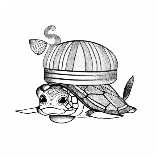 Turtle With Vietnamese Hat