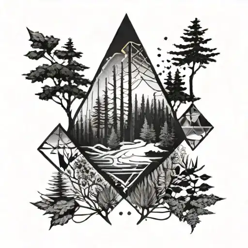 A Geometric Forest Design On The Forearm