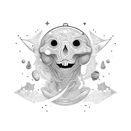 Trippy Head With Space