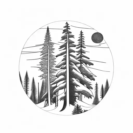 Pine Tree Mountain Landscape