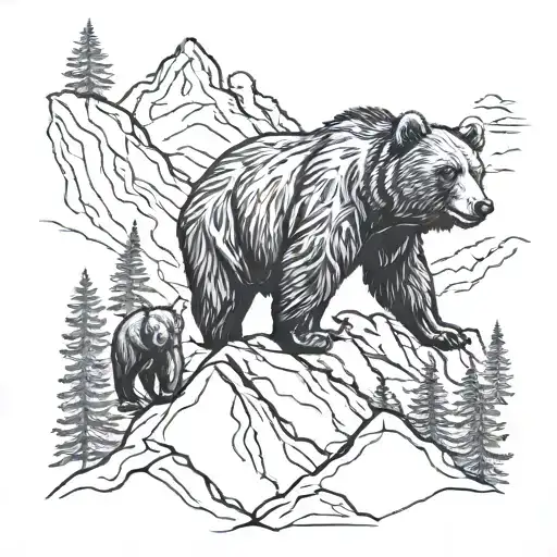 Bears On Mountain