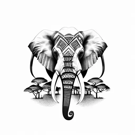 Elephant With African Continent
