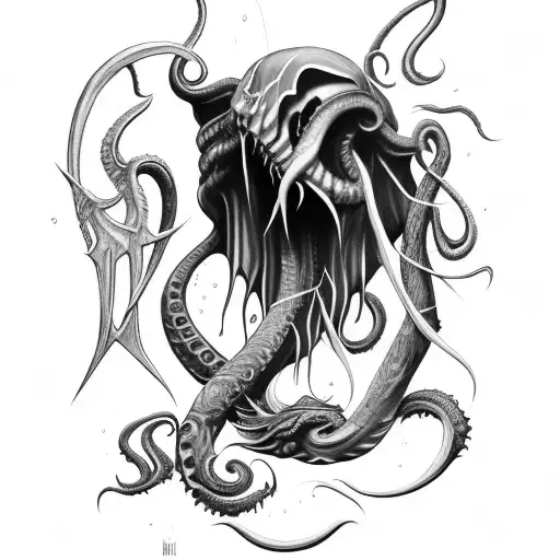 An Axe Inspired By Venom And Cthulhu