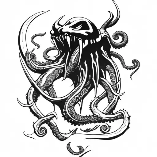 Axe Inspired By Venom And Cthulhu