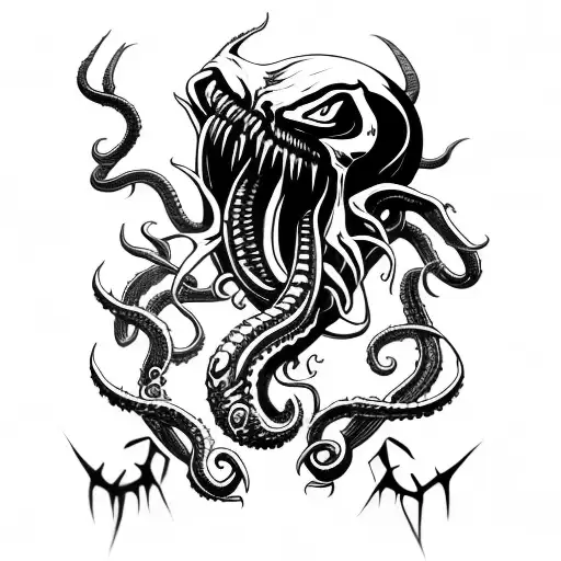 Axe Inspired By Venom And Cthulhu