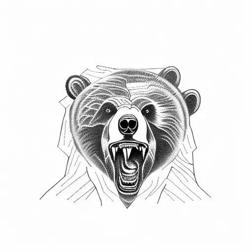 Growling Grizzly Bear