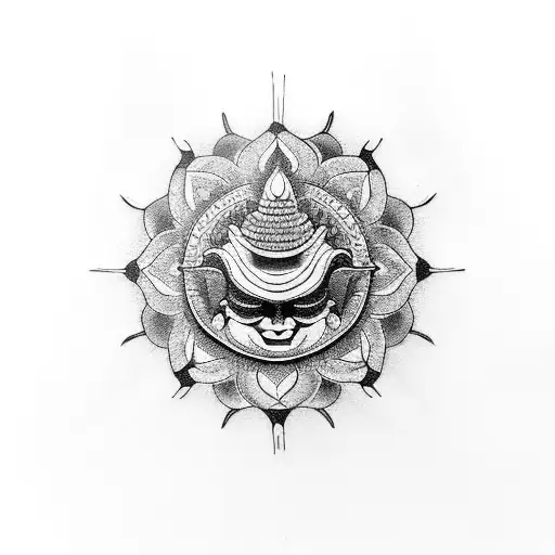 Samurai Buddha Lotus Sun Temple