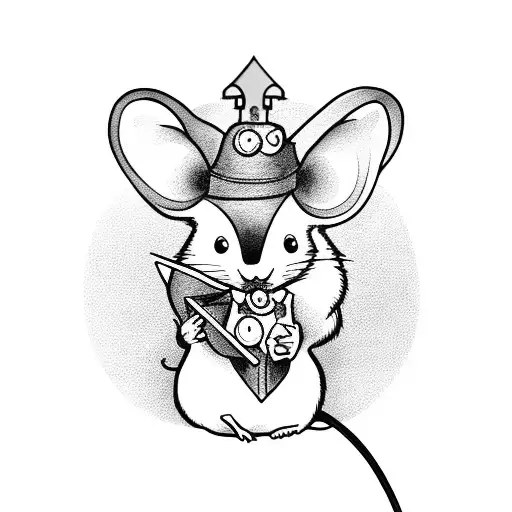 A Cute Mouse Holding A Gothic Lantern Infront Of Him