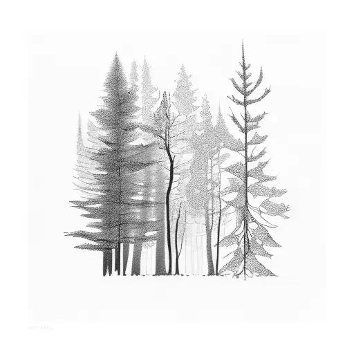 Forest With 2 Little Girls