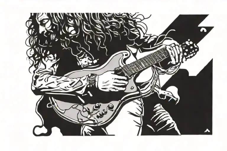 Rory Gallagher Playing A Guitar