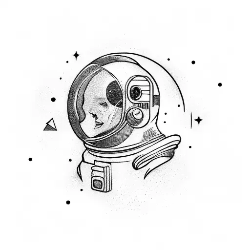 Astronaut Technostyle Cyborg Abstract