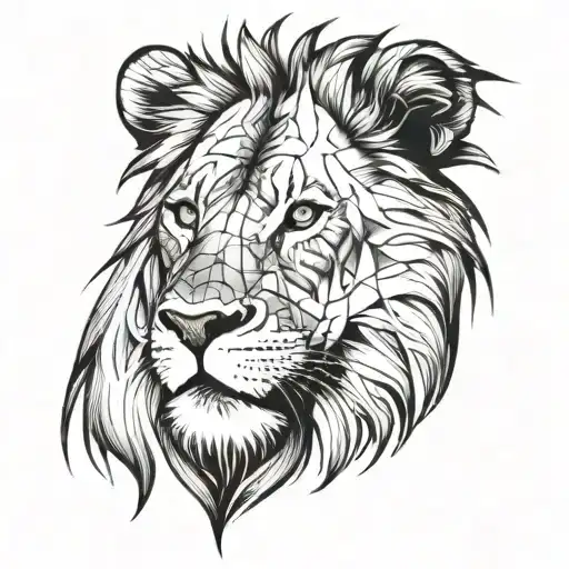 Lion With A Lot Of Scars On His Face